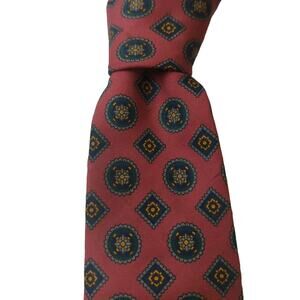 Kenneth Gordon New Orleans Mens Necktie Hand Printed 100% Silk Tie USA 56"X 3.5"